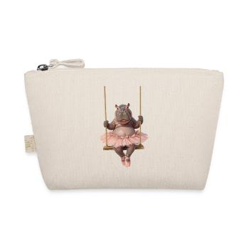 Hippopotamus in Ballet Tutu Surreal Design - Organic Pouch - nature - Front