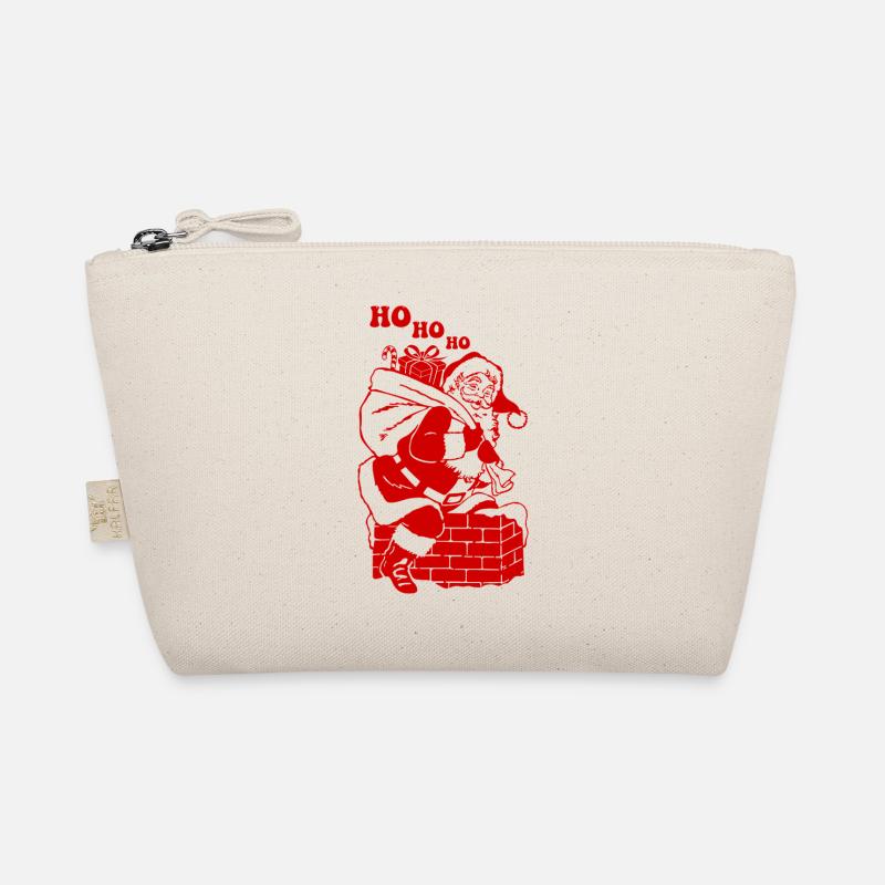 Weihnachtsmann mit geschenken - Bio-Täschchen - Natur