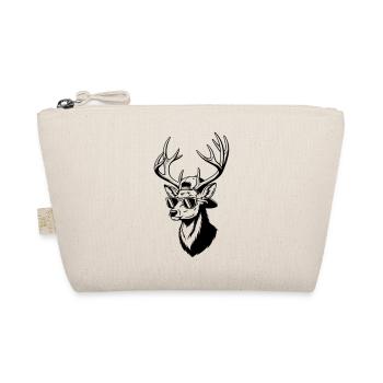 Hipster Hirsch mit Sonnenbrille - Bio-Täschchen - Natur - Vorne
