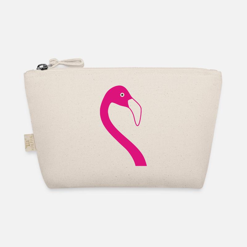 Pink Flamingo Silhouette Bio-Täschchen