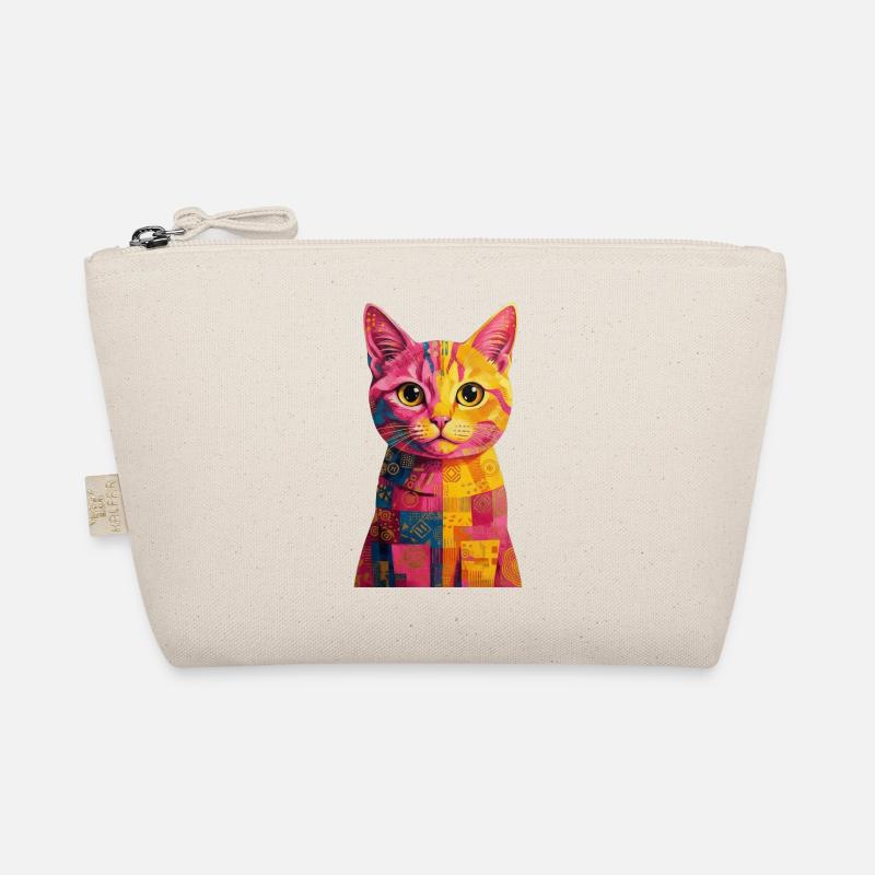 Chat Pop Art - Coloré Trousse biologique