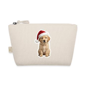 Cute Retriever puppy loves Christmas - Organic Pouch - nature - Front