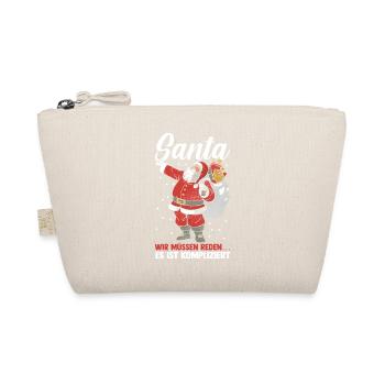 Santa Claus Christmas Time Naughty Christmas - Organic Pouch - nature - Front