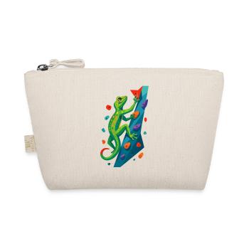 Bouldern Gecko Klettertier Klettern Echse Geschenk - Bio-Täschchen - Natur - Vorne