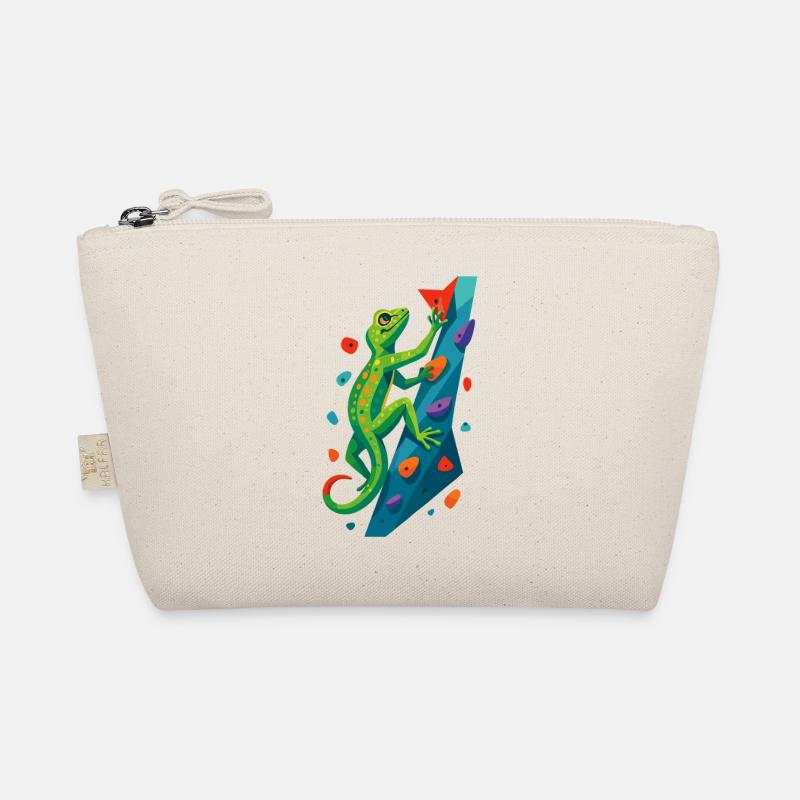 Bouldering Gecko Climbing Animal Climbing Lizard Gift Organic Pouch