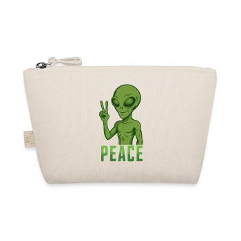 Peace Green Alien - Organic Pouch - nature - Front