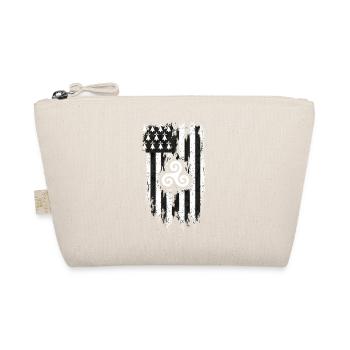 Brittany Breton Flag Gwenn ha Du Grunge - Organic Pouch - nature - Front