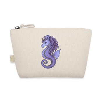 Seahorse Unicorn Purple Violet - Organic Pouch - nature - Front
