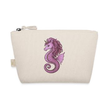 Seahorse Unicorn Pink Violet - Organic Pouch - nature - Front