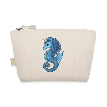 Seahorse Unicorn Blue Ocean - Organic Pouch - nature - Front
