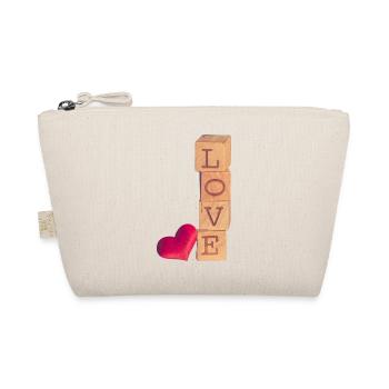 Liebe Valentinstag - Bio-Täschchen - Natur - Vorne