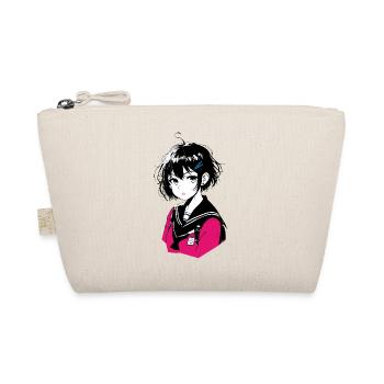 Manga Girl Pink Sailor Uniform - Organic Pouch - nature - Front