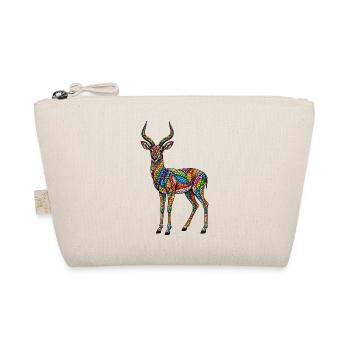 Bunte Antilope im Mosaik Stil - Bio-Täschchen - Natur - Vorne