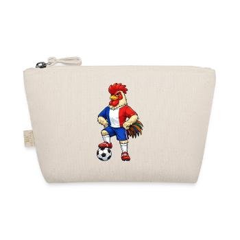 Football Rooster France Fan French Flag - Organic Pouch - nature - Front