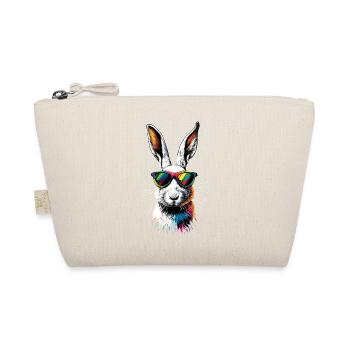 Schneehase Polarhase Albino Kaninchen Weißer Hase - Bio-Täschchen - Natur - Vorne