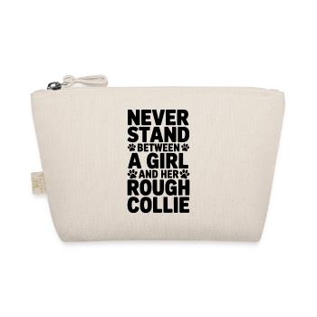 Long-haired Collie Sayings Funny Dog Gift - Organic Pouch - nature - Front