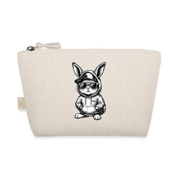 Lustiges Oster Design Hip Hop Bunny - Bio-Täschchen - Natur - Vorne