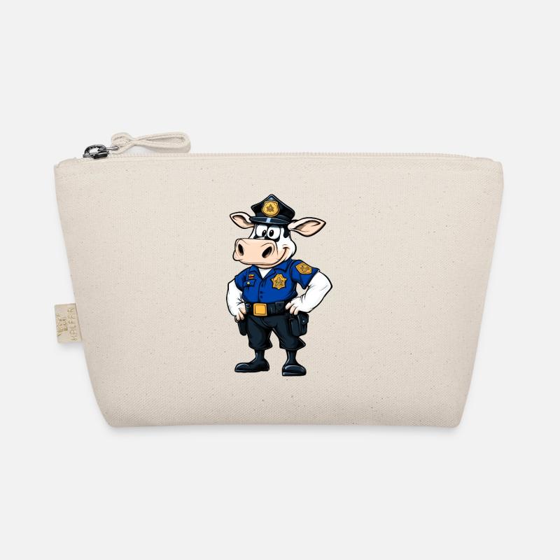 Kühe Polizist / Polizei Kuh - Bio-Täschchen - Natur