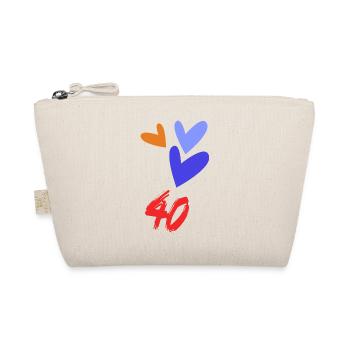 40. 40 YEARS. 40th ANNIVERSARY. 40 YEARS ANNIVERSARY. - Organic Pouch - nature - Front