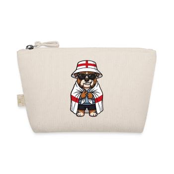 England Cartoon Dog Bulldog Cool & Stylish - Organic Pouch - nature - Front