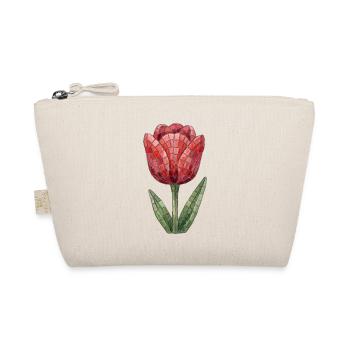 Tulip Mosaic - Floral Spring Gift - Organic Pouch - nature - Front