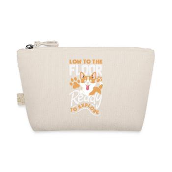 Short Legs, Tall Setting, Corgi - Organic Pouch - nature - Front