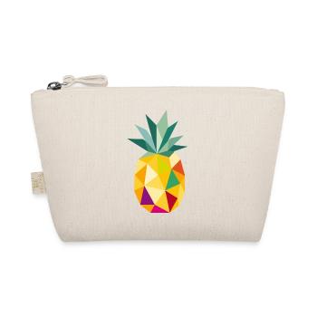 Geometrische Ananas – Tropisches Frucht Motiv   - Bio-Täschchen - Natur - Vorne