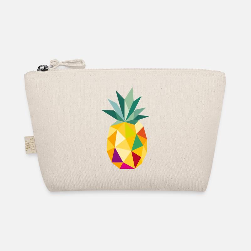 Geometric Pineapple – Tropical Fruit Motif Organic Pouch