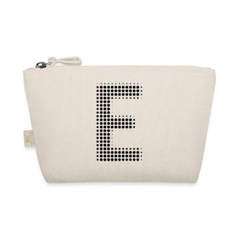 Buchstabe E – Punktmuster Initial Design - Bio-Täschchen - Natur - Vorne