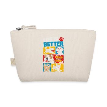 Life Is Better With Paws By My Side - Organic Pouch - nature - Front