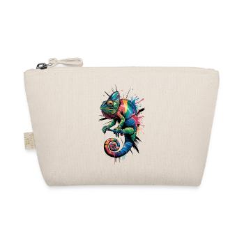 Colorful chameleon artwork for creatives and - Organic Pouch - nature - Front
