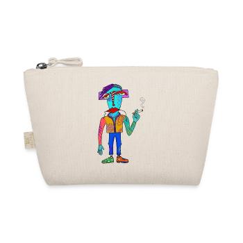 Colorful cubist creature with cigarette - Organic Pouch - nature - Front