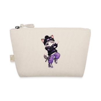 Cat Streetwear Lila Sterne - Bio-Täschchen - Natur - Vorne