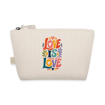 Love Is Love Vintage 70s Pride Motiv CSD Parade - Bio-Täschchen - Natur - Vorne