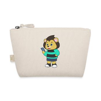 Lion Smartphone - Organic Pouch - nature - Front