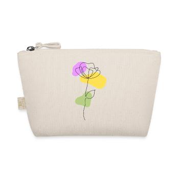 Lineart flower with pastel shapes - Organic Pouch - nature - Front