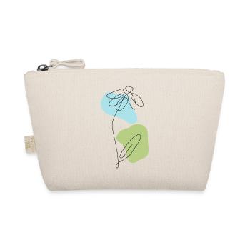 Lineart Daisies with Pastel Shapes - Organic Pouch - nature - Front