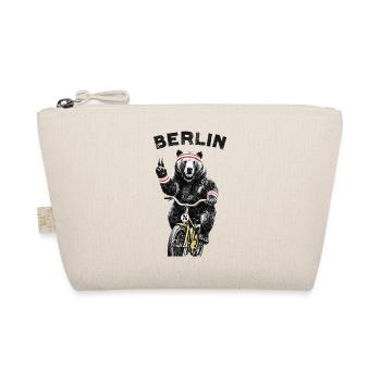 Berlin Bär auf Fahrrad - Bio-Täschchen - Natur - Vorne