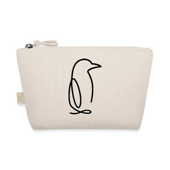 Pinguin Einlinienzeichnung Niedlich Eis Antarktis - Bio-Täschchen - Natur - Vorne