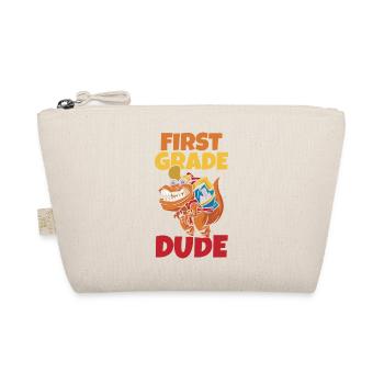 First Grade Dude Dino T-Rex Back To School - Bio-Täschchen - Natur - Vorne