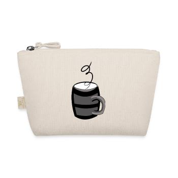 Kaffee Becher SchwarzWeiss Illustration - Bio-Täschchen - Natur - Vorne