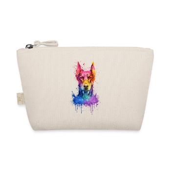 Dobermann Pinscher Buntes Aquarell Illustration - Bio-Täschchen - Natur - Vorne