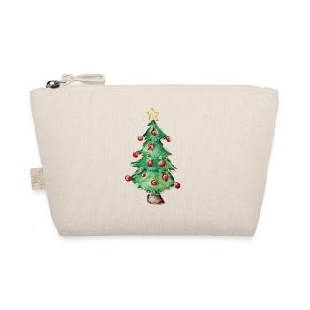 Aquarell-Weihnachtsbaum-Ornamente - Bio-Täschchen - Natur - Vorne