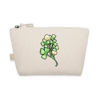 Aquarellklee-Blüten - Bio-Täschchen - Natur - Vorne