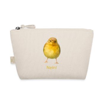Frecher kleiner Vogel mit Spruch NEIN ! - Bio-Täschchen - Natur - Vorne