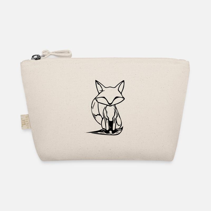 Cute vintage fox drawing Organic Pouch