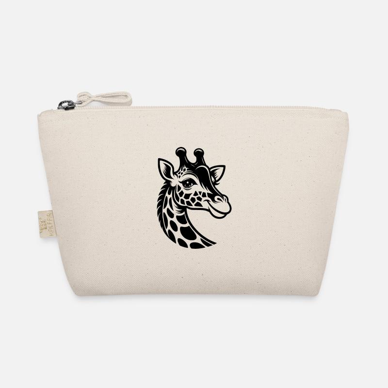 Petite girafe mignonne avec un look mignon Trousse biologique