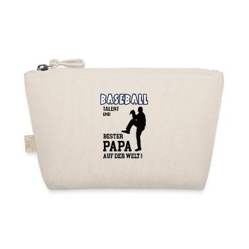 Baseball Spieler Baseballer Papa Vater Mann - Bio-Täschchen - Natur - Vorne