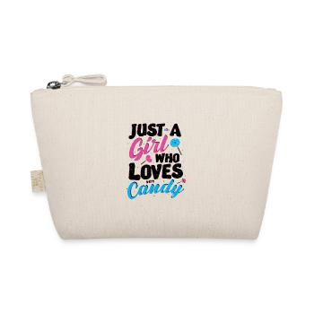 Just A Girl Who Loves Candy - Süßigkeiten - Bio-Täschchen - Natur - Vorne