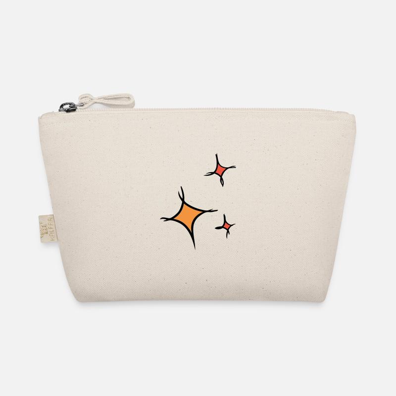 Asterisk. Three colorful stars, hand-drawn. Organic Pouch